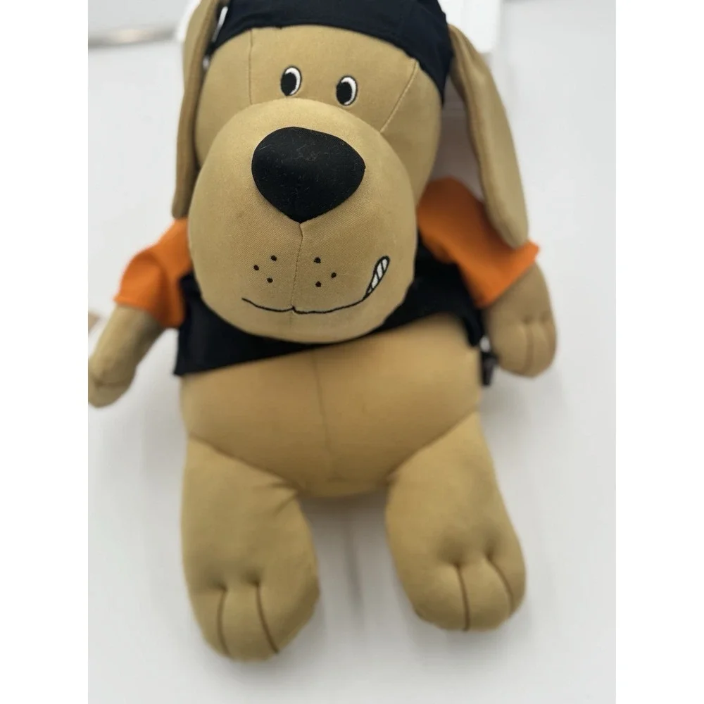 Rare Vintage Microbead Harley Davidson Plush Brown Tan Puppy Dog Soft Toy 14